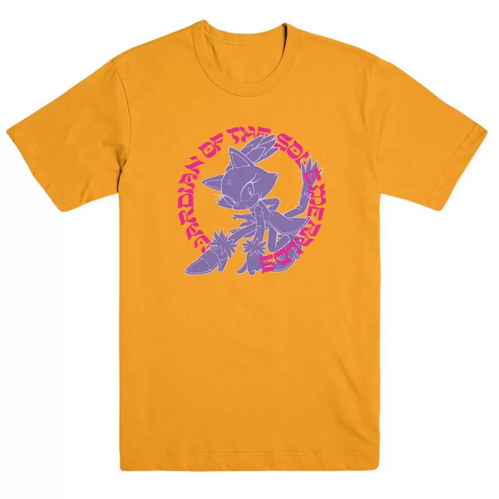 Blaze the Cat Guardian of the Sol Emeralds Yellow Tee>SEGA Cheap